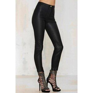 Nasty Gal The Fifth Women's Black Don't Go Away High Vegan Leather Skinny Pants